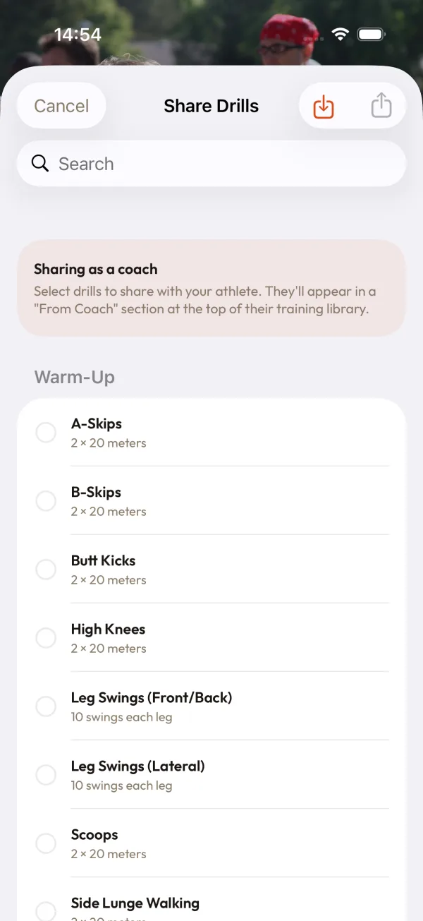Share Drills, coach drill picker